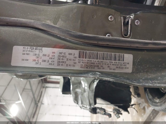44618341 :رقم المزاد ، 3C4NJDCBXHT634308 vin ، 2017 Jeep New Compass Limited 4x4 مزاد بيع