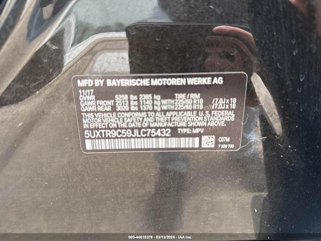 2018 BMW X3 5UXTR9C59JLC75432 Photo 8