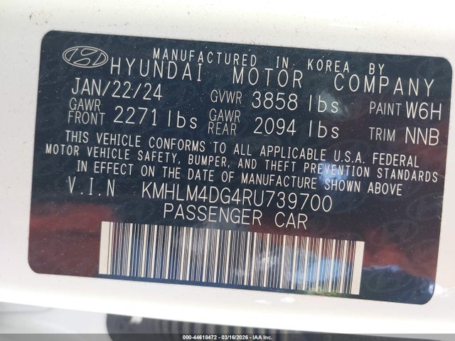 Hyundai ELANTRA SEL 2024 KMHLM4DG4RU739700 Image 9