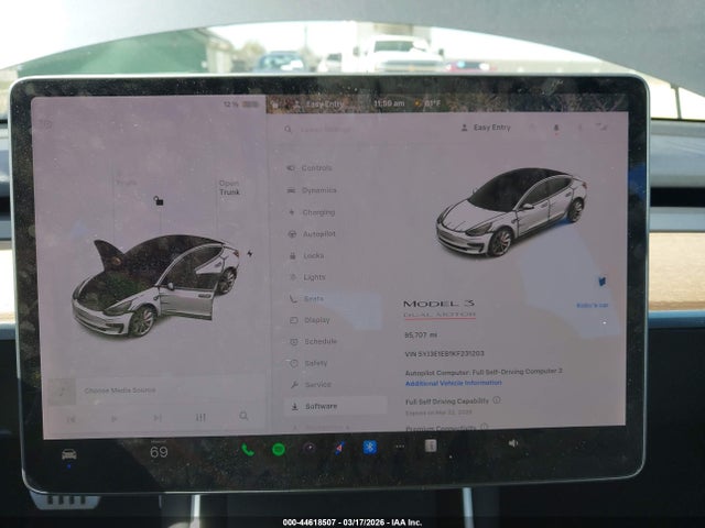 Продаж на аукціоні авто 2019 Tesla Model 3 Long Range/performance, vin: 5YJ3E1EB1KF231203, номер лоту: 44618507