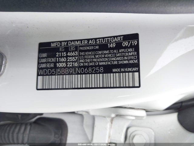 2020 Mercedes-benz Amg Cla 35 4matic მანქანა იყიდება აუქციონზე, vin: WDD5J5BB9LN068258, აუქციონის ნომერი: 44618528