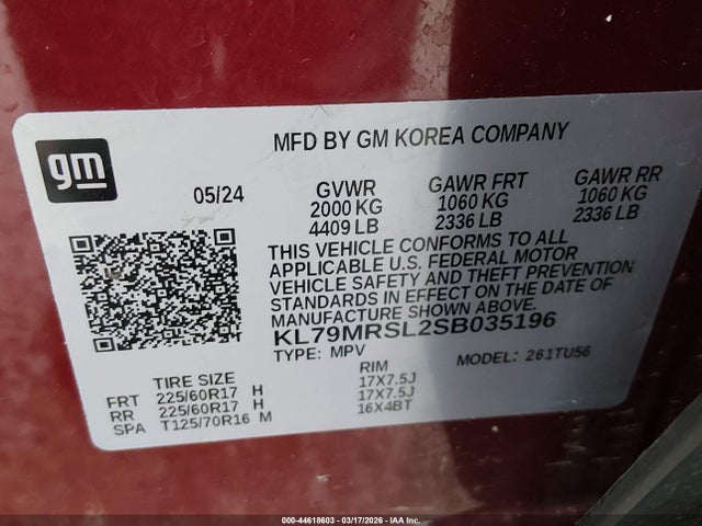 Chevrolet Trailblazer Awd Lt 2025 KL79MRSL2SB035196 Image 9