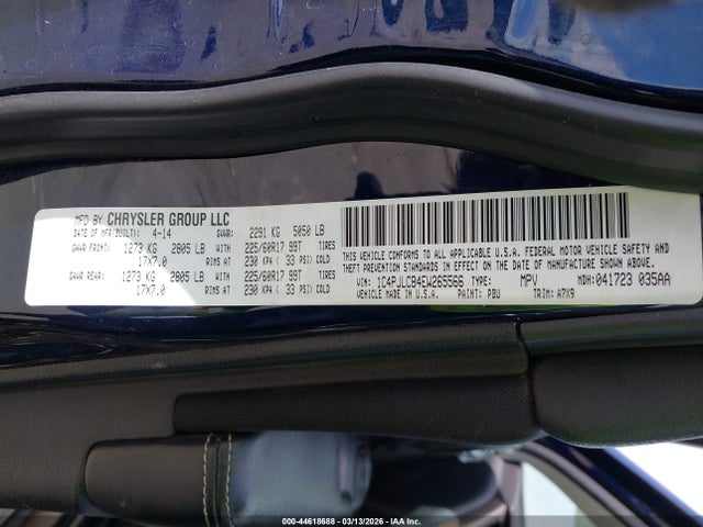 Jeep Cherokee Latitude 2014 1C4PJLCB4EW265566 Image 9