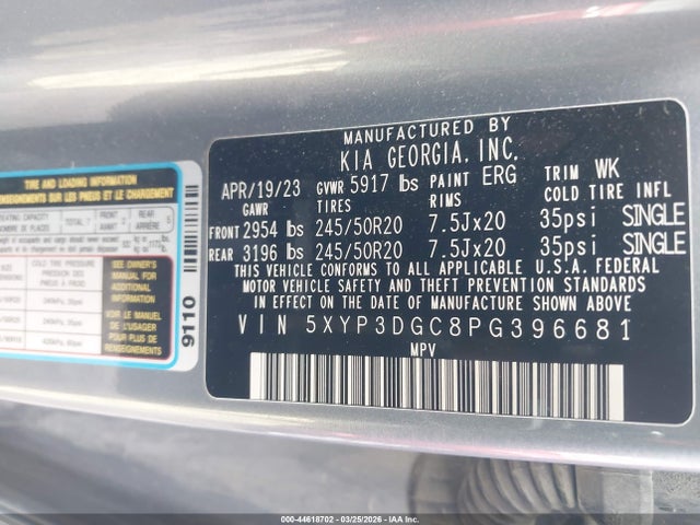 5XYP3DGC8PG396681 KIA Telluride Ex X-line