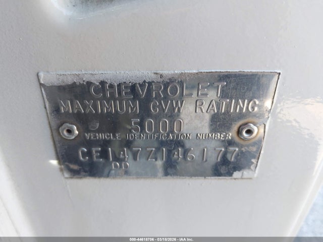 Продаж на аукціоні авто 1967 Chevrolet C10, vin: CE147Z146177, номер лоту: 44618706