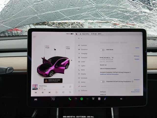 Продажа на аукционе авто 2020 Tesla Model Y Long Range Dual Motor All-wheel Drive, vin: 5YJYGDEE4LF050447, номер лота: 44618714