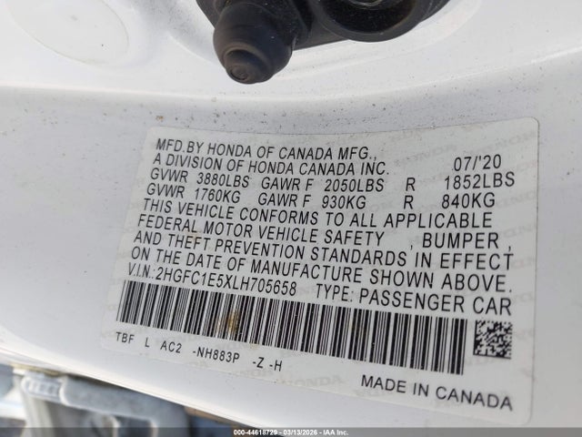 2020 HONDA CIVIC SI 2HGFC1E5XLH705658 Photo 8