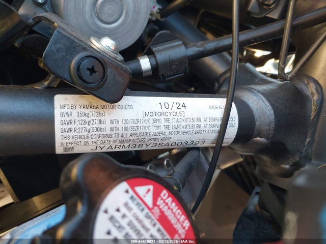 JYARM38Y3SA003393 Yamaha Yzfr7