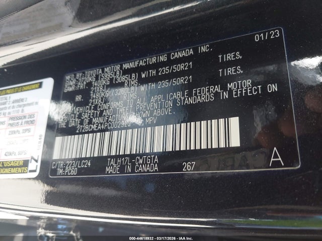 Продаж на аукціоні авто 2023 Lexus Rx 500h F Sport Performance, vin: 2T2BCMEA4PC002922, номер лоту: 44618932