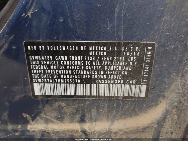 2017 VOLKSWAGEN JETTA 3VW2B7AJ7HM255978 Photo 8