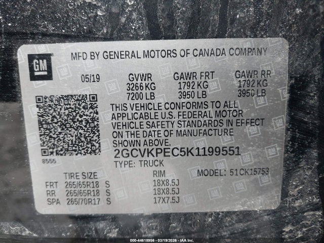 2019 CHEVROLET SILVERADO 1500 LD 2GCVKPEC5K1199551 Photo 8