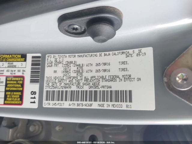 3TMCZ5AN1LM290499 Toyota Tacoma Trd Off-road