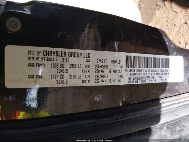 2012 DODGE GRAND CARAVAN 2C4RDGCGXCR301981 Photo 8
