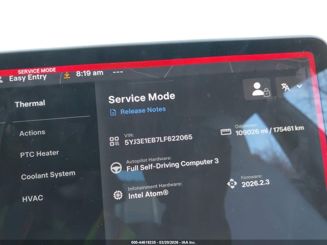 Aukcja sprzedaży 2020 Tesla Model 3 Long Range Dual Motor All-wheel Drive, vin: 5YJ3E1EB7LF622065, numer aukcji: 44619235