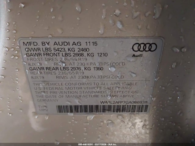 2016 AUDI Q5 WA1L2AFP7GA086939 Photo 8