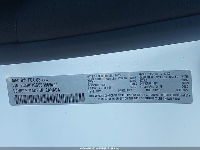 2025 CHRYSLER PACIFICA 2C4RC1GG0SR569477 Photo 8