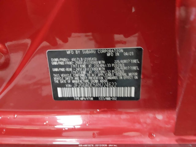 Продаж на аукціоні авто 2024 Subaru Crosstrek Premium, vin: JF2GUADC5RH224622, номер лоту: 44619376