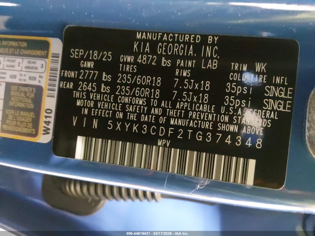KIA Sportage Ex 2026 5XYK3CDF2TG374348 Image 9