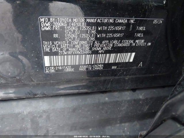 Toyota Rav4 Xle 2024 2T3W1RFVXRW334866 Image 9