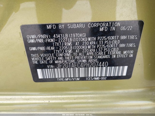 2023 SUBARU CROSSTREK JF2GTAEC4PH207440 Photo 8