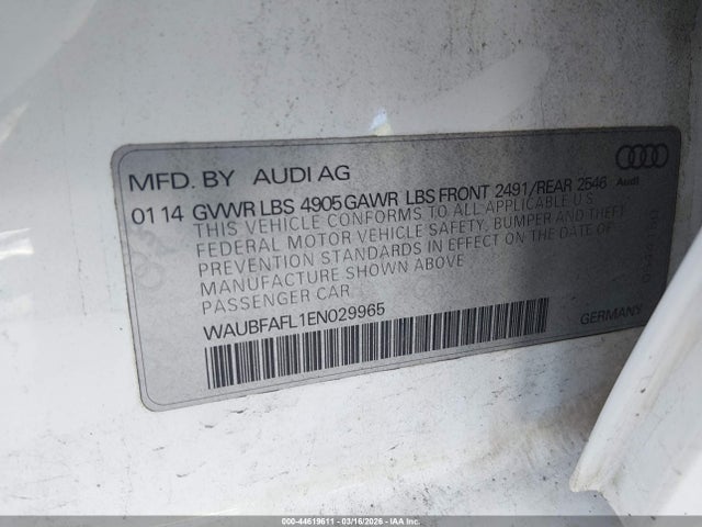 2014 AUDI A4 WAUBFAFL1EN029965 Photo 8