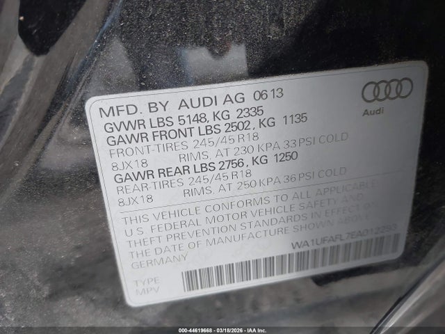 Aukcja sprzedaży 2014 Audi Allroad 2.0t Premium, vin: WA1UFAFL7EA012293, numer aukcji: 44619668