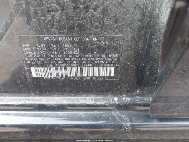 4S3GKAC60K3626406 Subaru Impreza 2.0i Premium