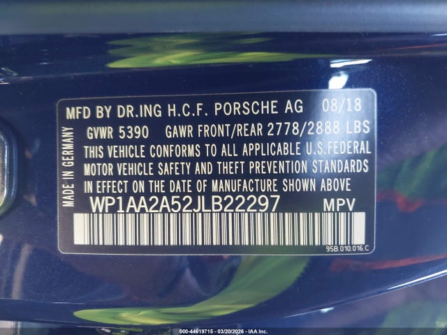 2018 PORSCHE MACAN WP1AA2A52JLB22297 Photo 8