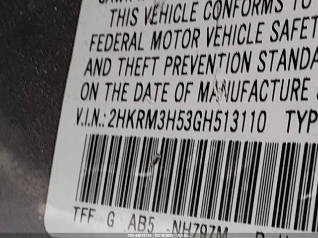 2HKRM3H53GH513110 Honda CR-V EX