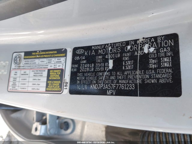 KIA SOUL + 2015 KNDJP3A57F7761233 Image 9