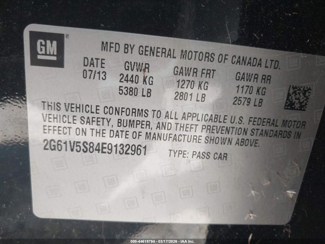 Продаж на аукціоні авто 2014 Cadillac Xts Vsport Premium, vin: 2G61V5S84E9132961, номер лоту: 44619794