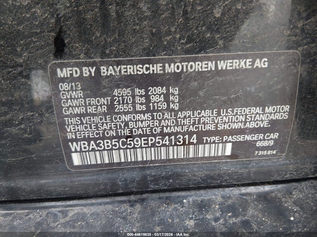 Продаж на аукціоні авто 2014 Bmw 328i Xdrive, vin: WBA3B5C59EP541314, номер лоту: 44619835