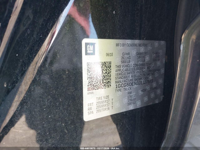 1GCGSDEN3J1327573 Chevrolet Colorado Z71