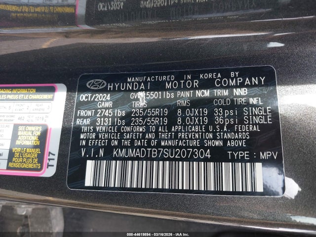 KMUMADTB7SU207304 Genesis Gv70 2.5t Awd