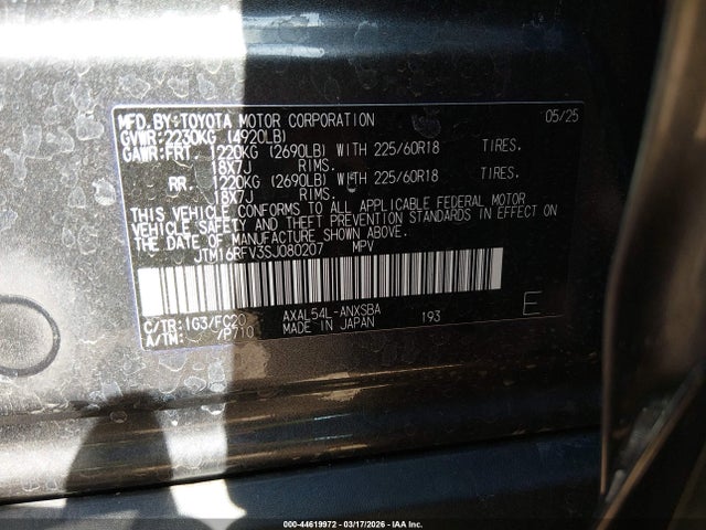 Toyota Rav4 Hybrid Se 2025 JTM16RFV3SJ080207 Image 9