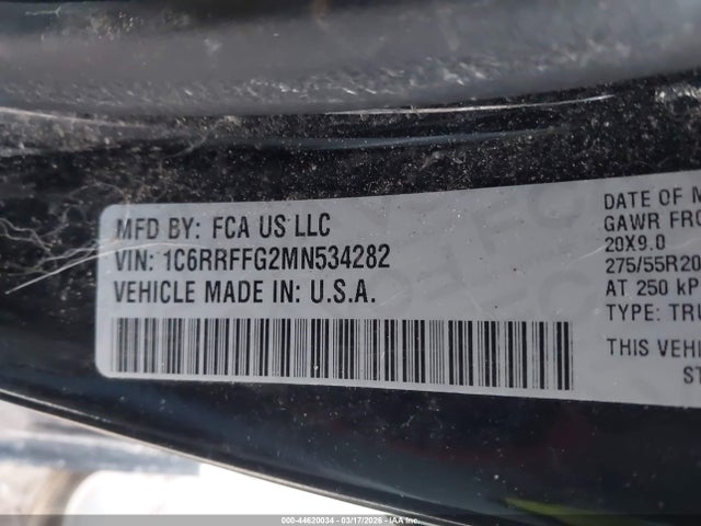 Продаж на аукціоні авто 2021 Ram 1500 Big Horn  4x4 5'7 Box, vin: 1C6RRFFG2MN534282, номер лоту: 44620034