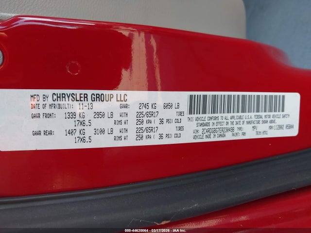 Dodge Grand Caravan American Value Pkg 2014 2C4RDGBG7ER230498 Image 9