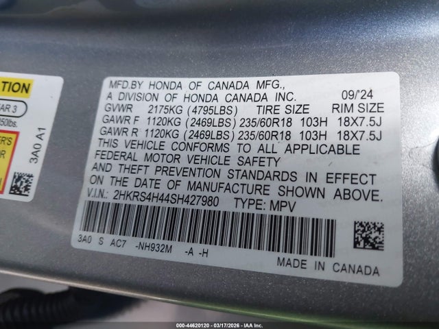 2025 HONDA CR-V 2HKRS4H44SH427980 Photo 8