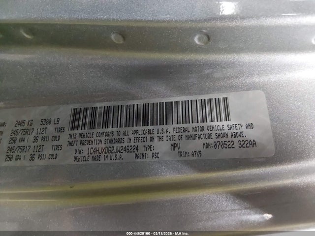 1C4HJXDG2JW246224 Jeep Wrangler Unlimited Sport S 4x4