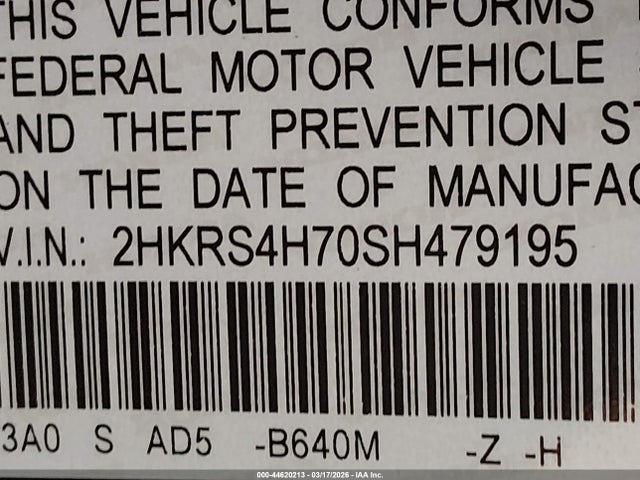 2HKRS4H70SH479195 Honda Cr-v Ex-l Awd