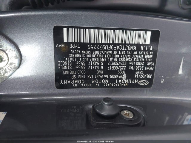 KM8JTCAF9FU972256 Hyundai TUCSON GLS
