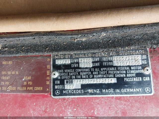 1987 MERCEDES-BENZ 560 WDBBA48D9HA073814 Photo 8