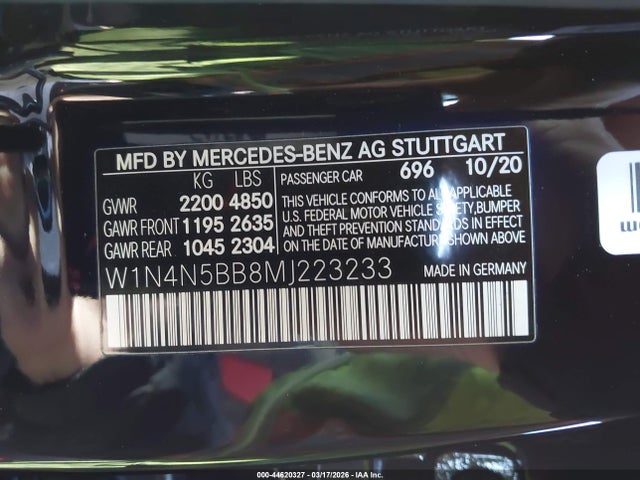 Продаж на аукціоні авто 2021 Mercedes-benz Amg Gla 35 4matic, vin: W1N4N5BB8MJ223233, номер лоту: 44620327