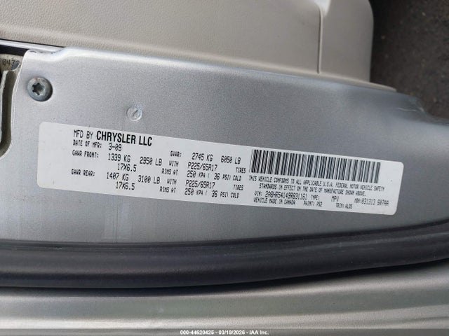 Продажа на аукционе авто 2009 Chrysler Town & Country Touring, vin: 2A8HR54149R631161, номер лота: 44620425