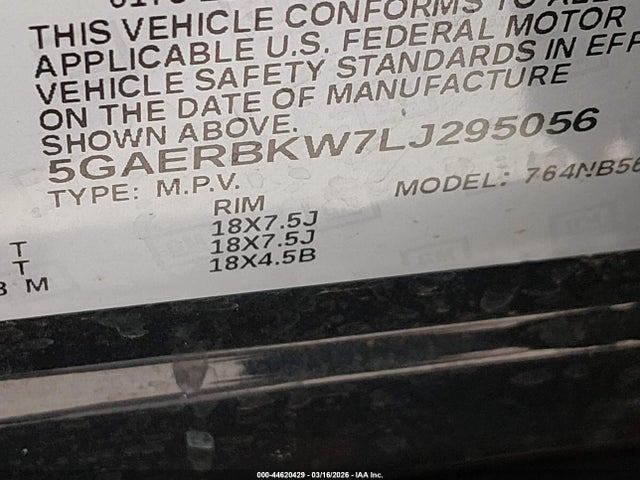 2020 BUICK ENCLAVE 5GAERBKW7LJ295056 Photo 8