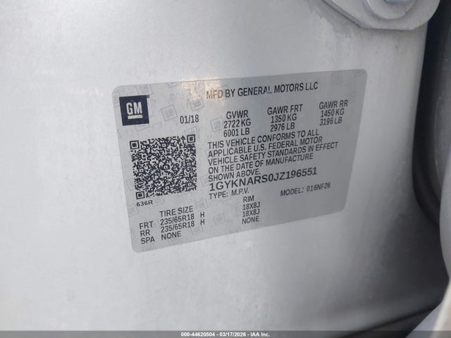 Cadillac Xt5 Standard 2018 1GYKNARS0JZ196551 Image 9
