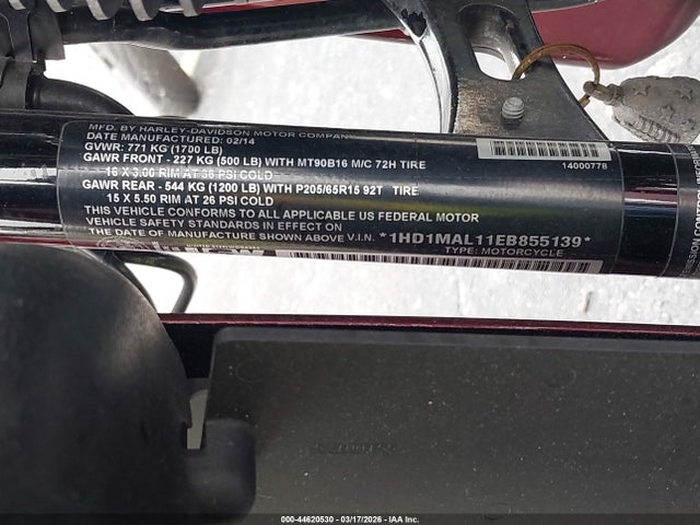 2014 HARLEY-DAVIDSON FLHTCUTG 1HD1MAL11EB855139 Photo 9