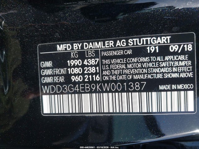 2019 MERCEDES-BENZ A 220 WDD3G4EB9KW001387 Photo 8