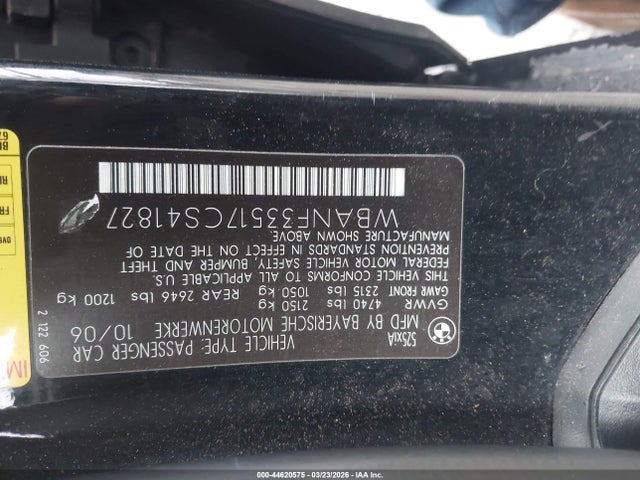 Продажа на аукционе авто 2007 Bmw 525xi, vin: WBANF33517CS41827, номер лота: 44620575