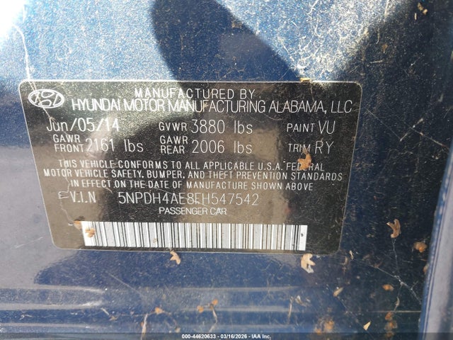 Hyundai ELANTRA SE 2015 5NPDH4AE8FH547542 Image 9